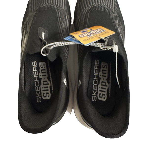 Skechers Max Cushioning Men's Size 10.5 Black/White Slip-Ins Hand Free - Picture 6 of 13